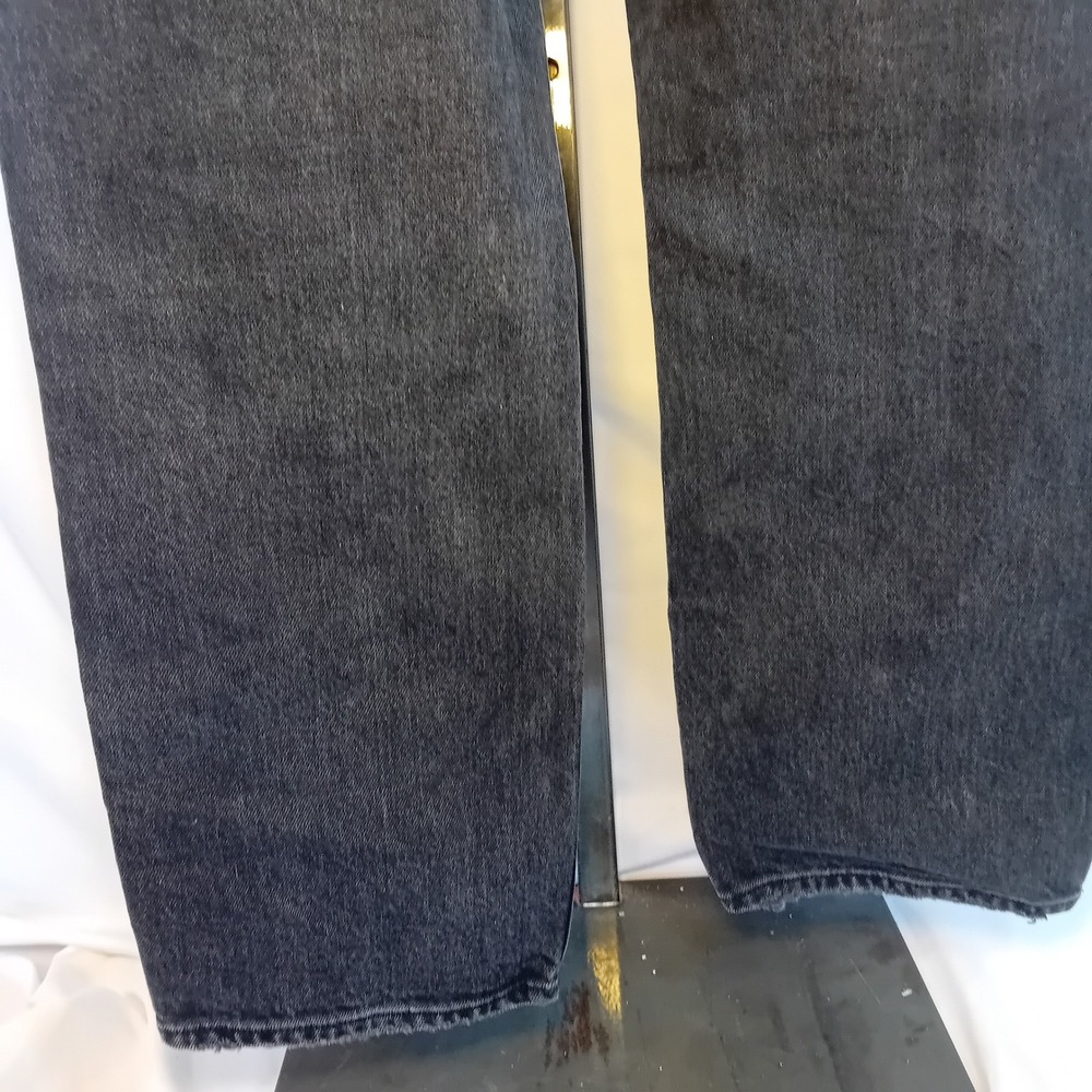 Abercrombie & Fitch Women's 90s Straight Jeans Ultra High Rise Black Wash 27/4R - Picture 14 of 16